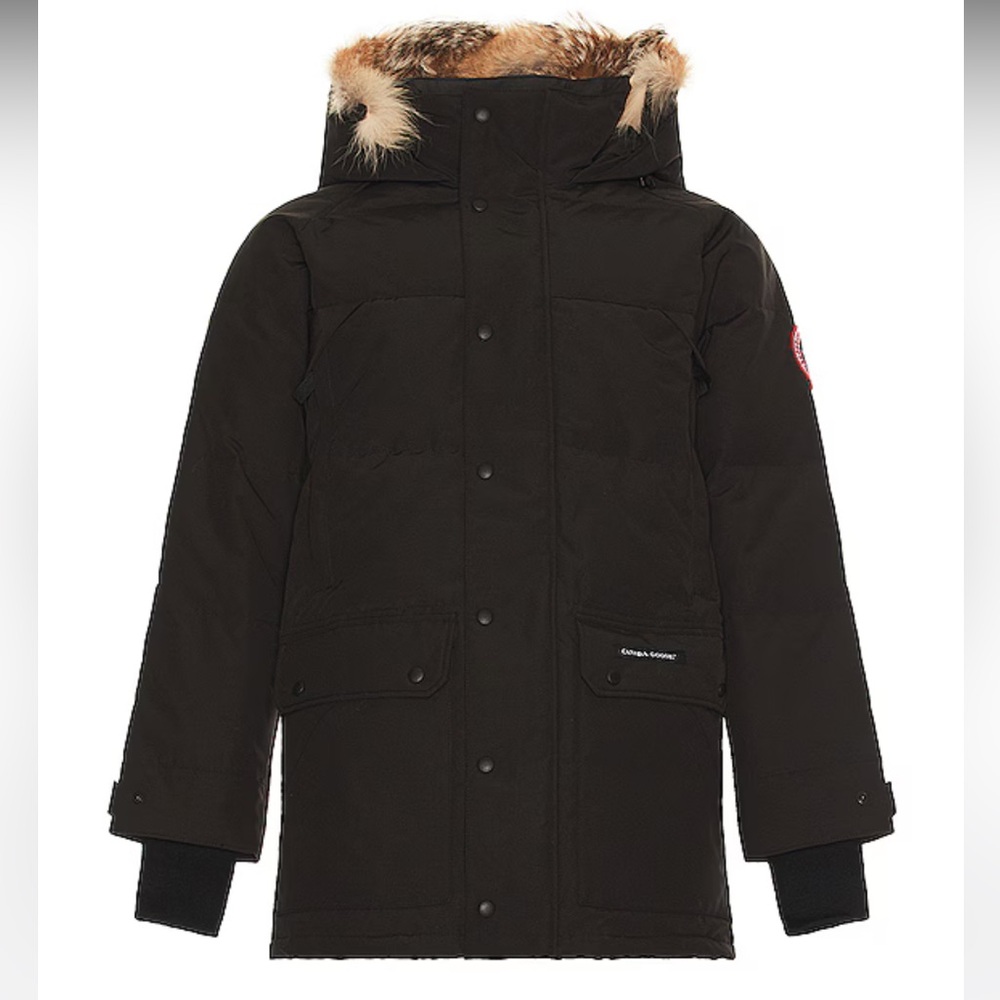 Canada Goose Emory Parka with Coyote Fur in Black